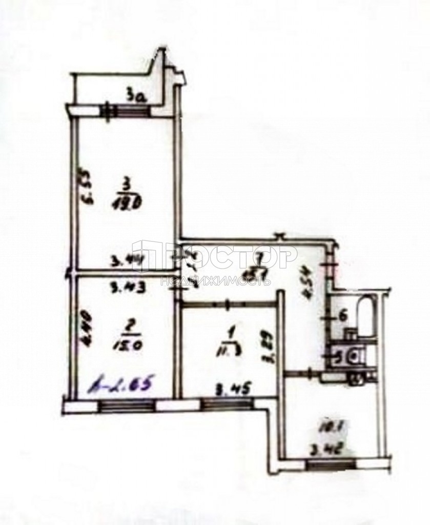 3-комнатная квартира, 77 м² - фото 15