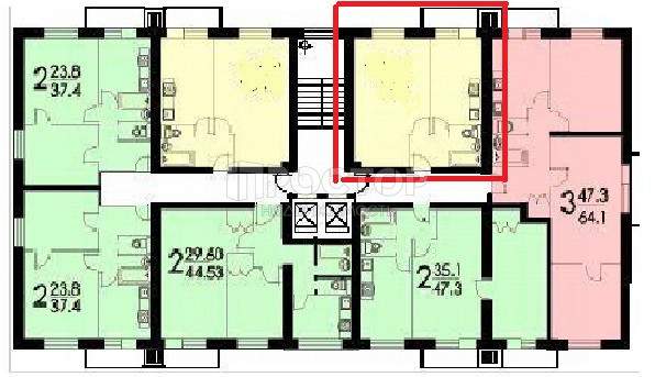 1-комнатная квартира, 34.5 м² - фото 13