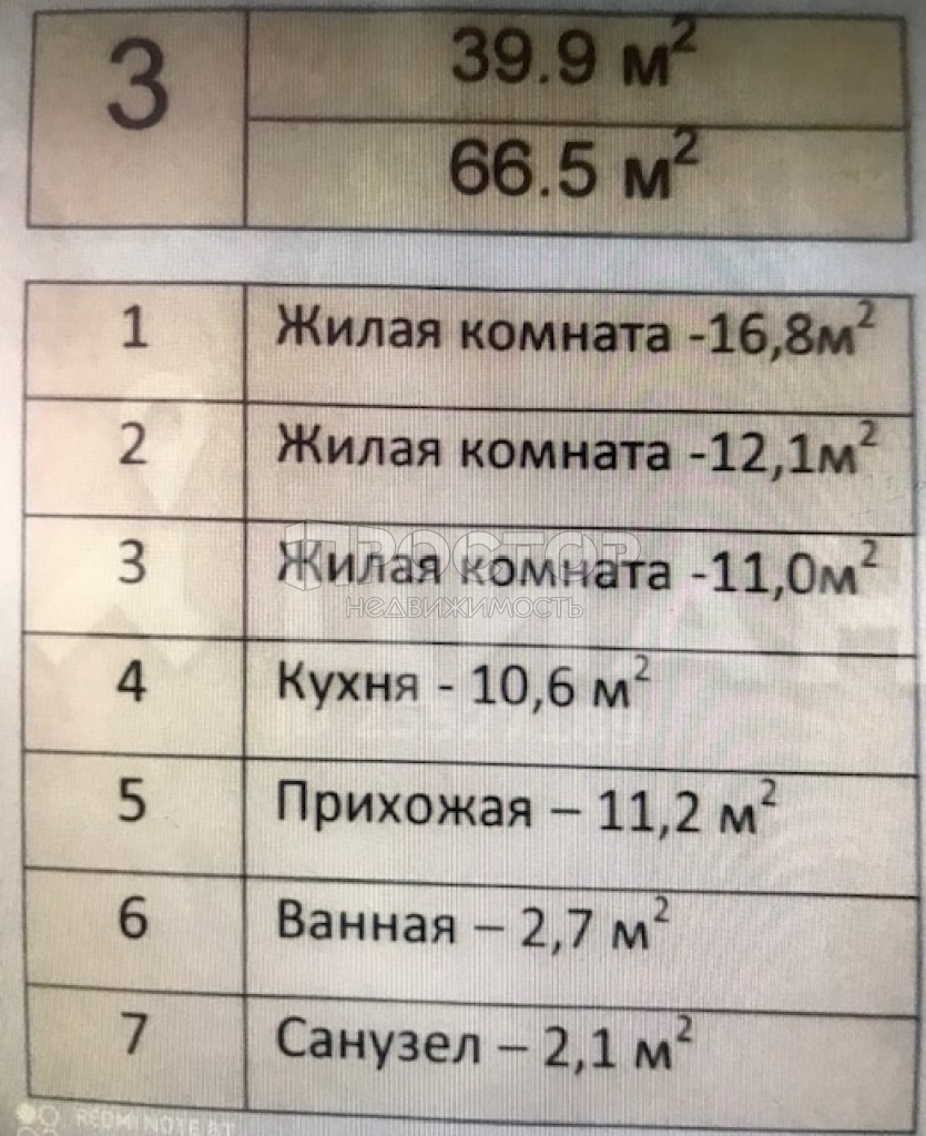 3-комнатная квартира, 67.5 м² - фото 18