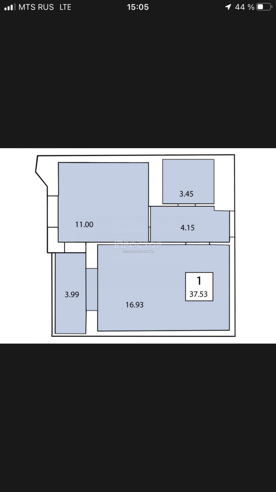 1-комнатная квартира, 37.5 м² - фото 22