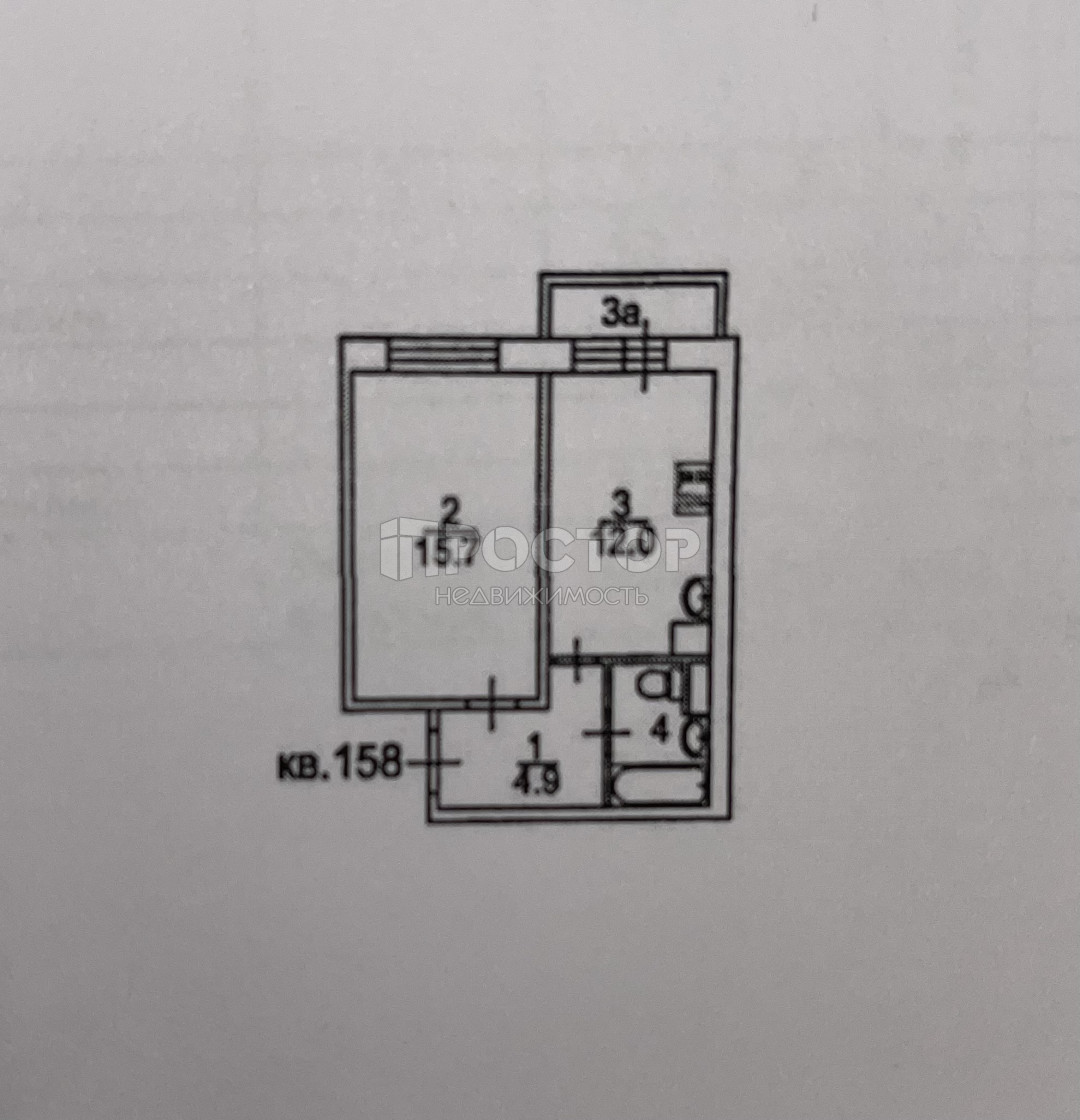 1-комнатная квартира, 36 м² - фото 18