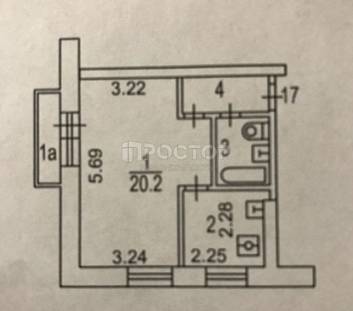 1-комнатная квартира, 31.5 м² - фото 8