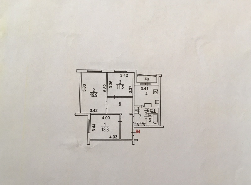 3-комнатная квартира, 78 м² - фото 10