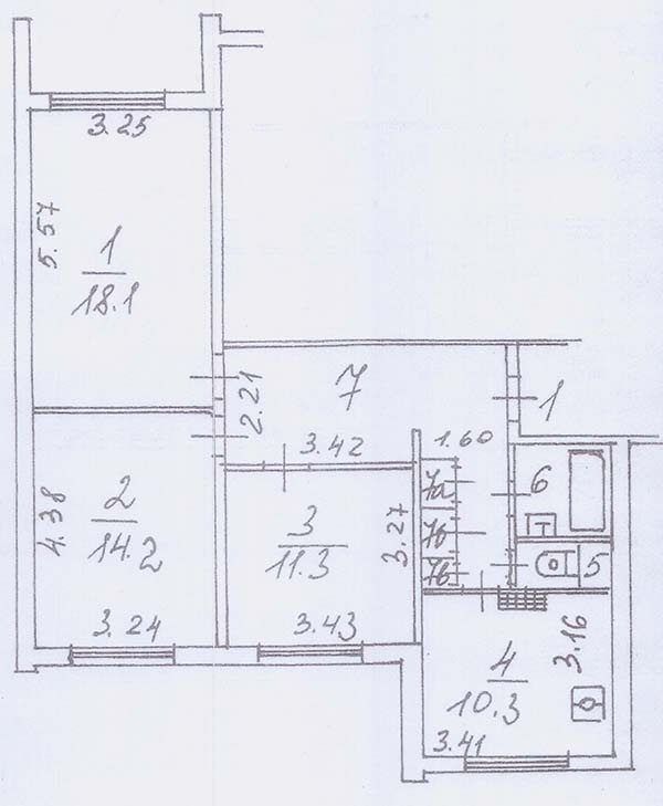 3-комнатная квартира, 72.7 м² - фото 11