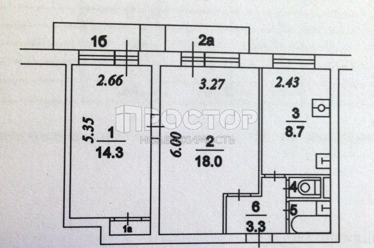 2-комнатная квартира, 47.5 м² - фото 7