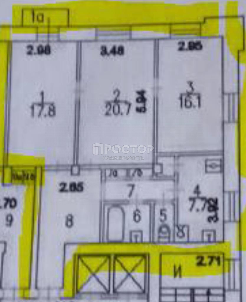 3-комнатная квартира, 83.1 м² - фото 28
