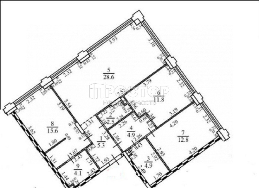 4-комнатная квартира, 90.5 м² - фото 19