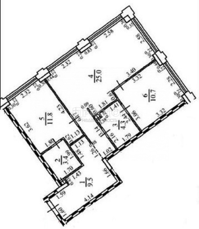 3-комнатная квартира, 64.7 м² - фото 16