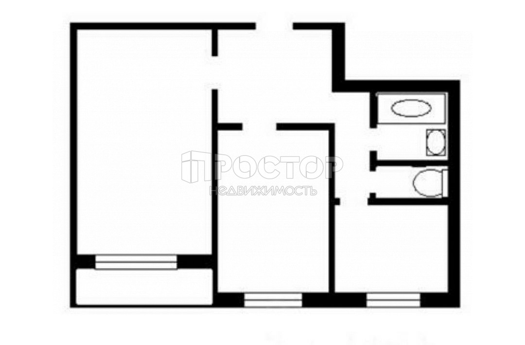 2-комнатная квартира, 45 м² - фото 2