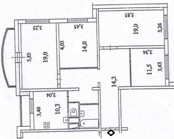 4-комнатная квартира, 101.7 м² - фото 17