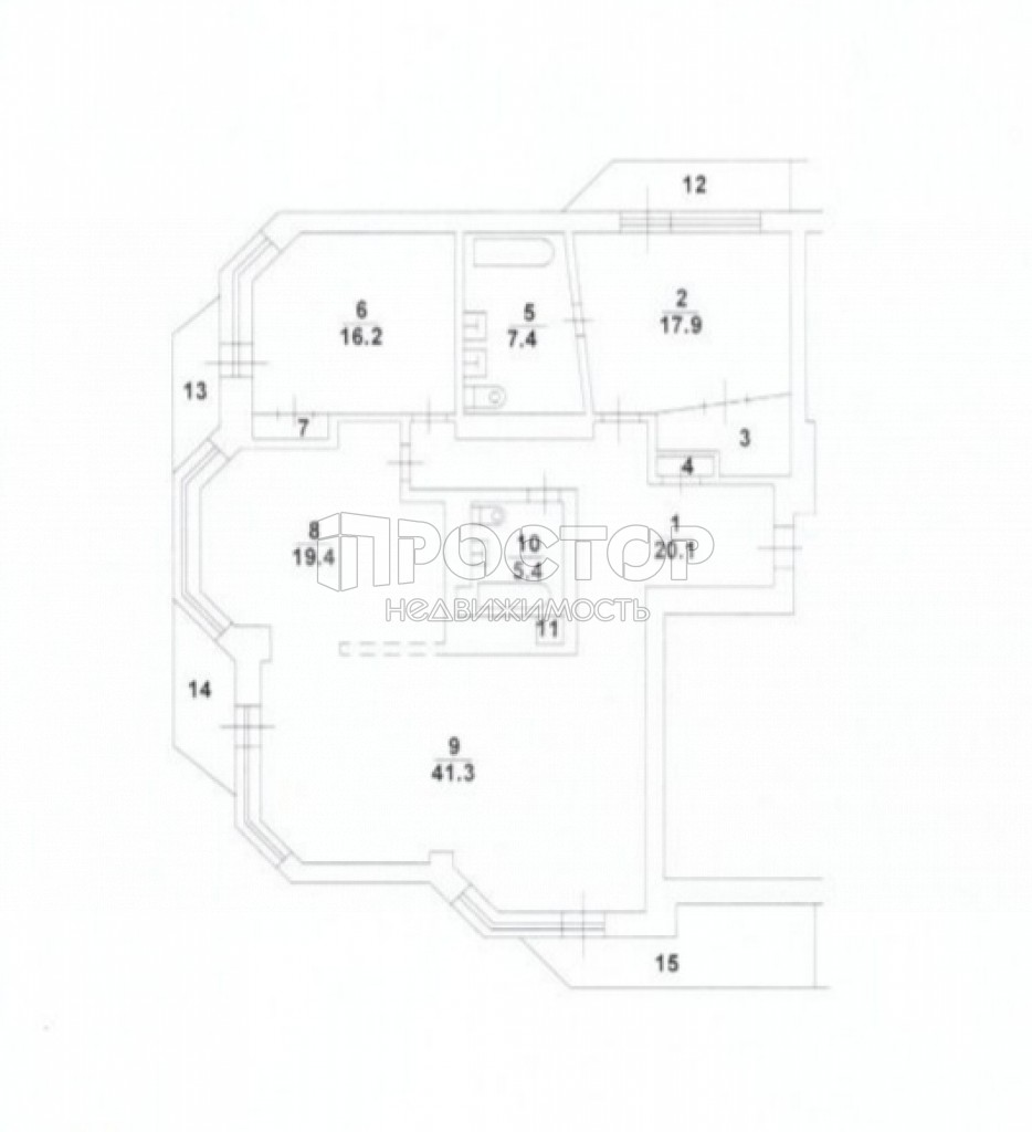 3-комнатная квартира, 137.4 м² - фото 20