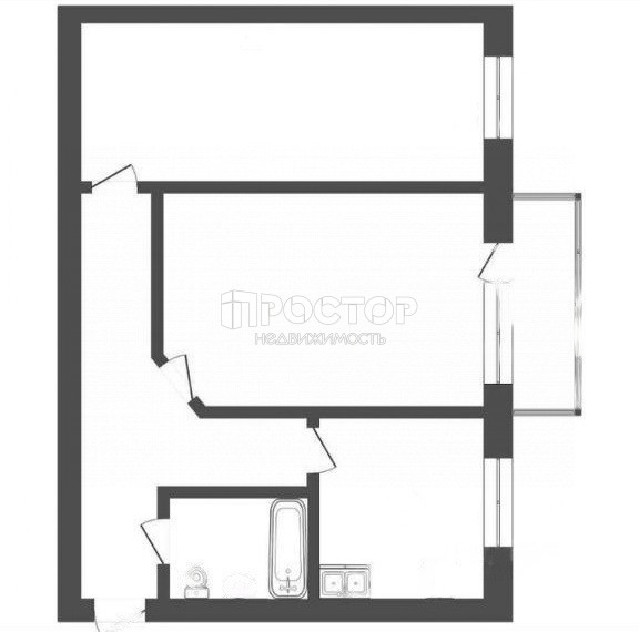 2-комнатная квартира, 43 м² - фото 20