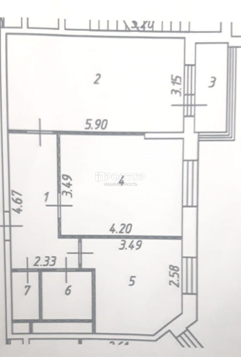 2-комнатная квартира, 58.2 м² - фото 22