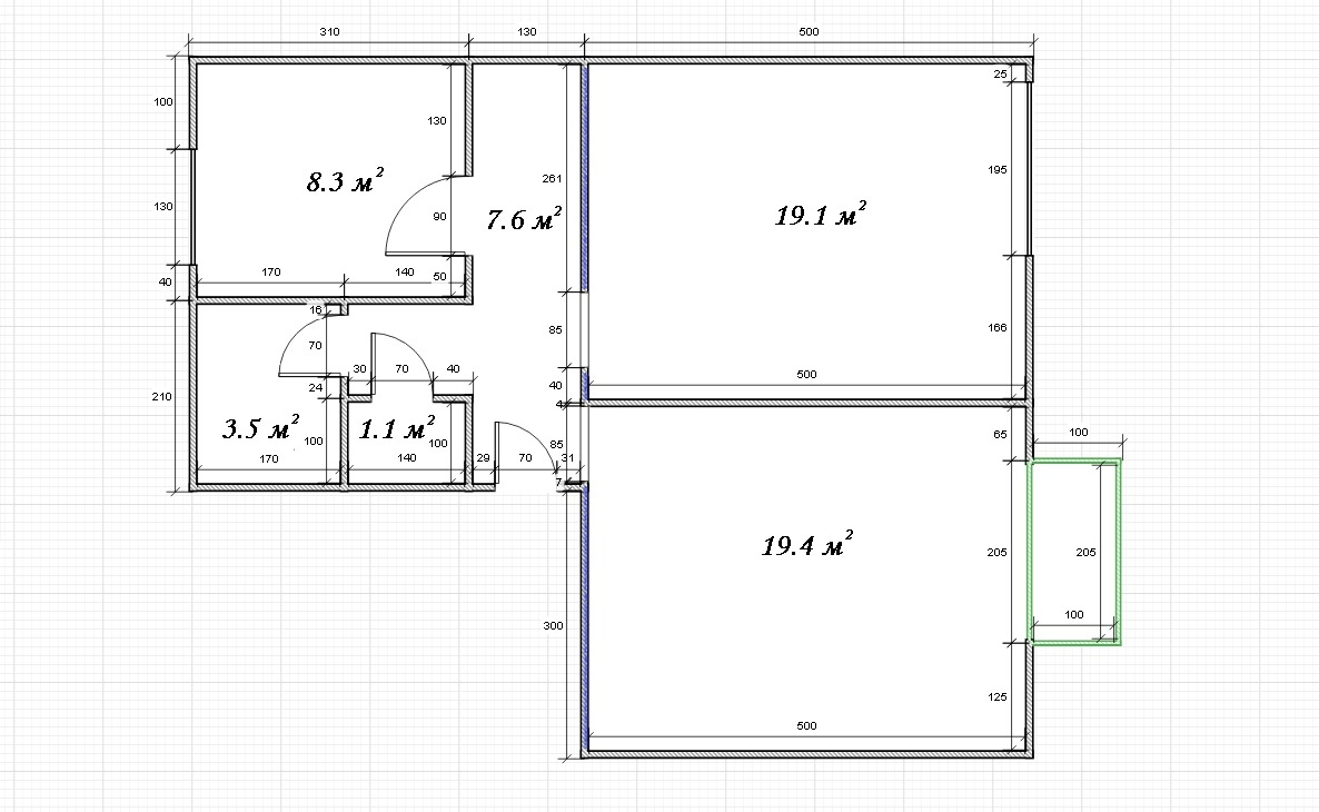 2-комнатная квартира, 60.1 м² - фото 12