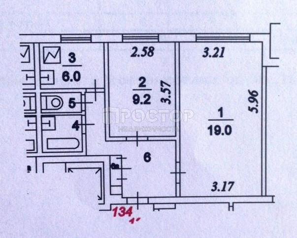 2-комнатная квартира, 41 м² - фото 15