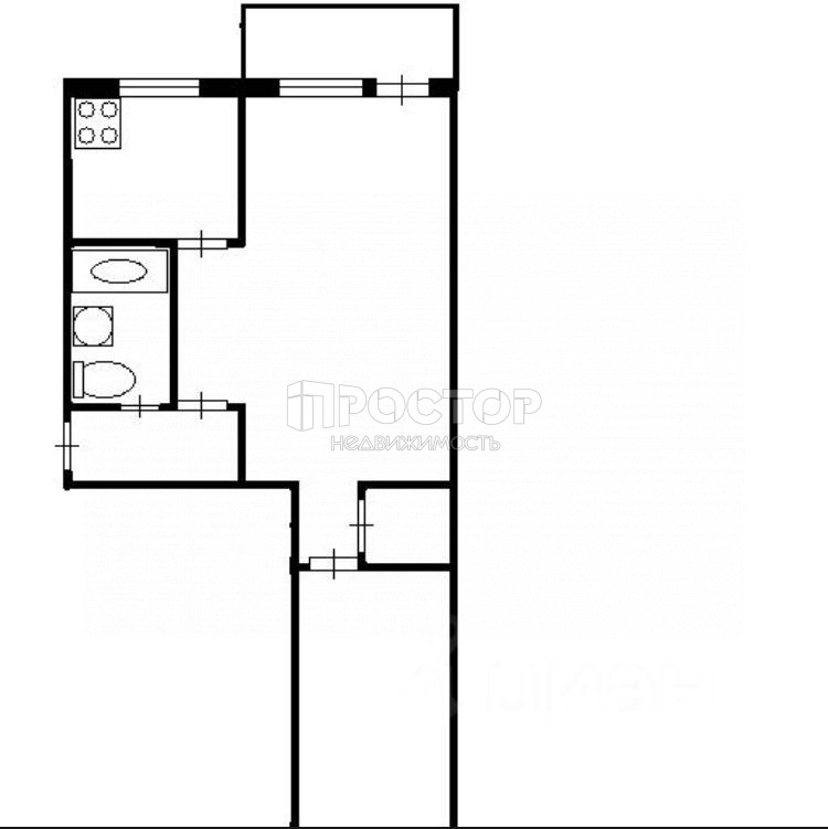 2-комнатная квартира, 45 м² - фото 17