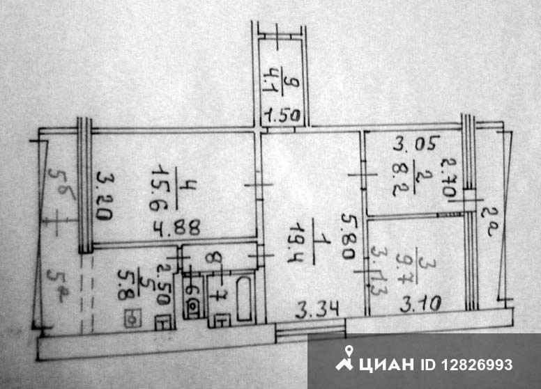 4-комнатная квартира, 73 м² - фото 10