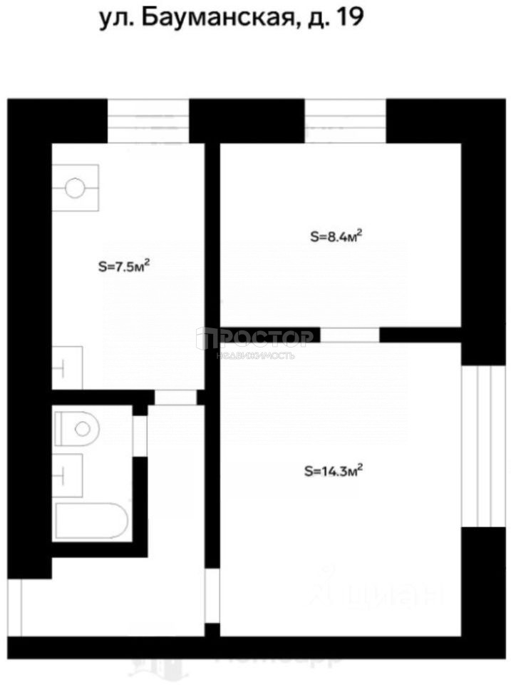 2-комнатная квартира, 37.1 м² - фото 11