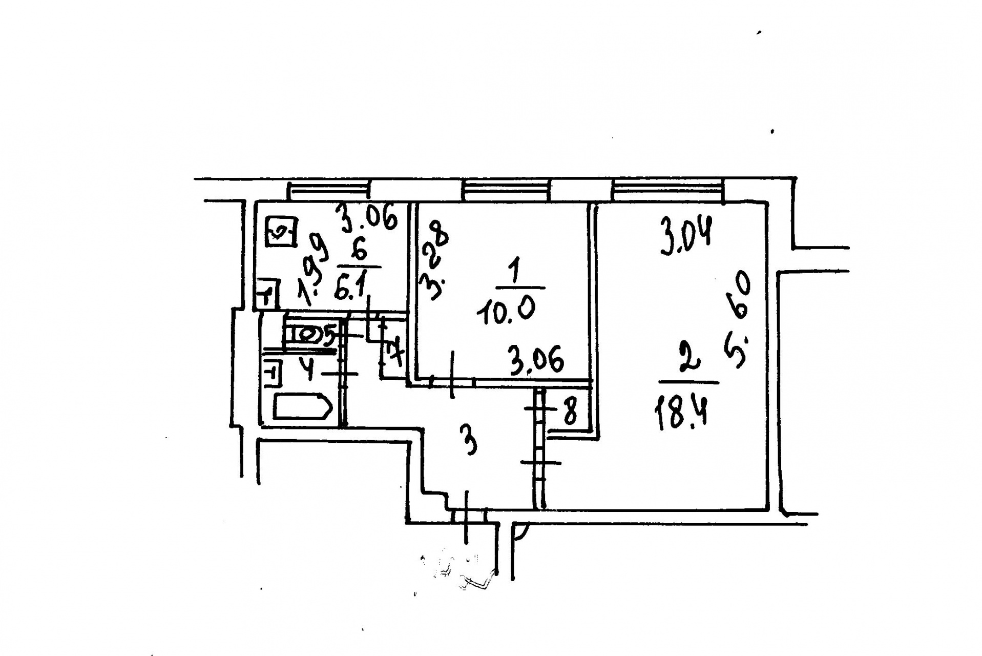 2-комнатная квартира, 45.3 м² - фото 3