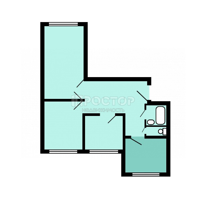 3-комнатная квартира, 80 м² - фото 50