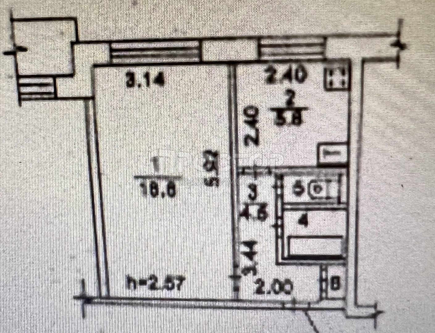 1-комнатная квартира, 32.3 м² - фото 7