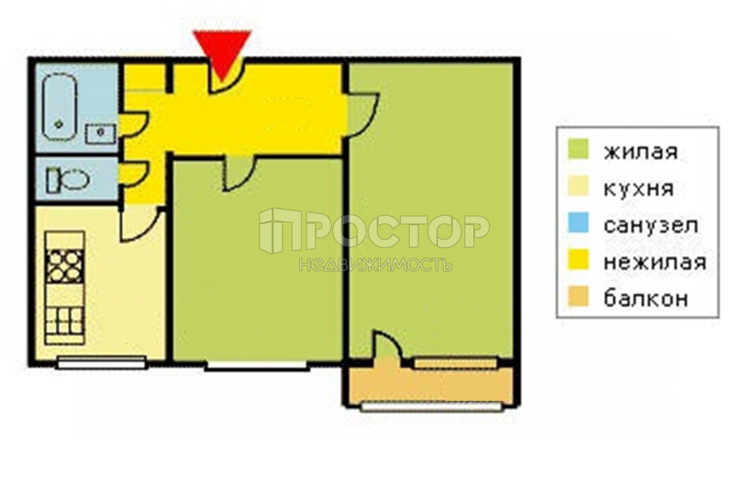 2-комнатная квартира, 54.9 м² - фото 17
