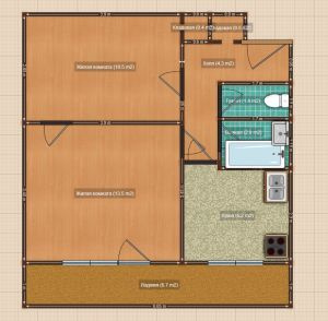 2-комнатная квартира, 38 м² - фото 14