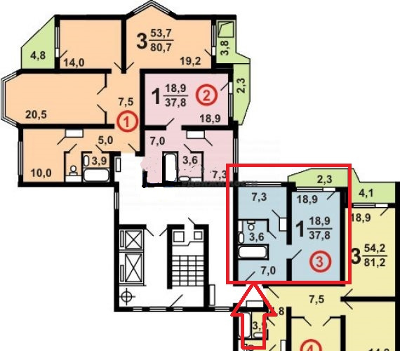 1-комнатная квартира, 37.7 м² - фото 8