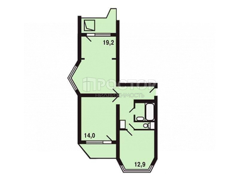 2-комнатная квартира, 67.5 м² - фото 12