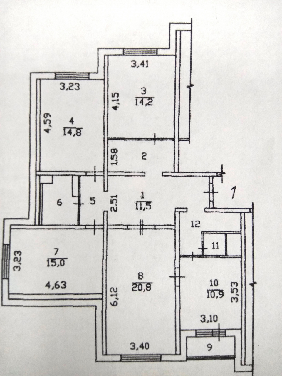 4-комнатная квартира, 105.1 м² - фото 20