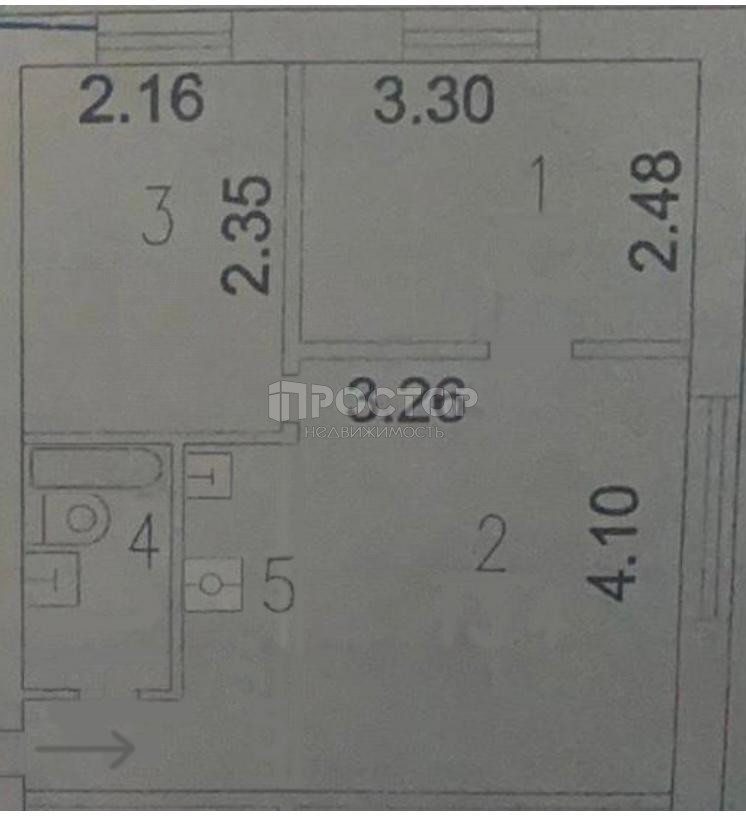 2-комнатная квартира, 34 м² - фото 26