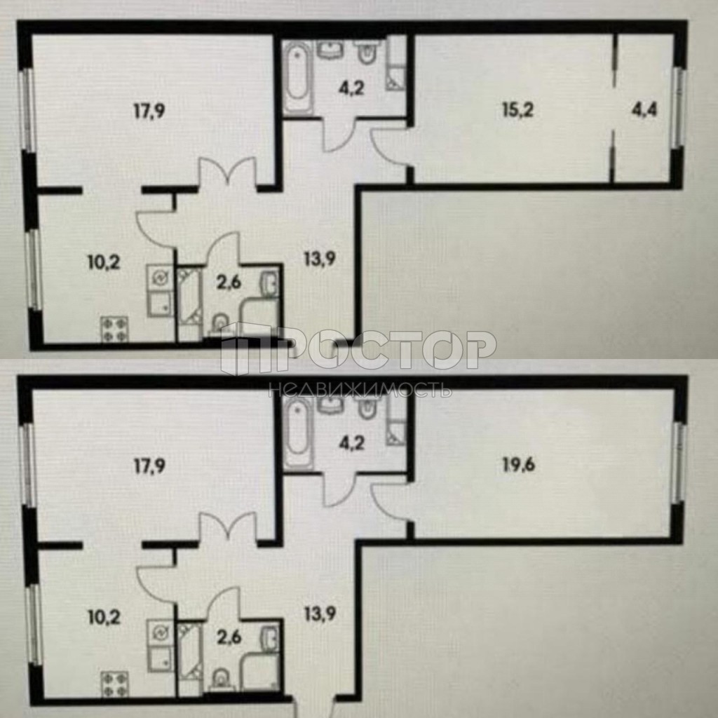 2-комнатная квартира, 69 м² - фото 21