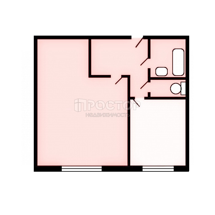 1-комнатная квартира, 39 м² - фото 12