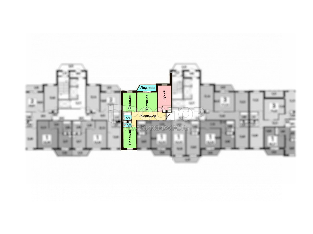 3-комнатная квартира, 77 м² - фото 24