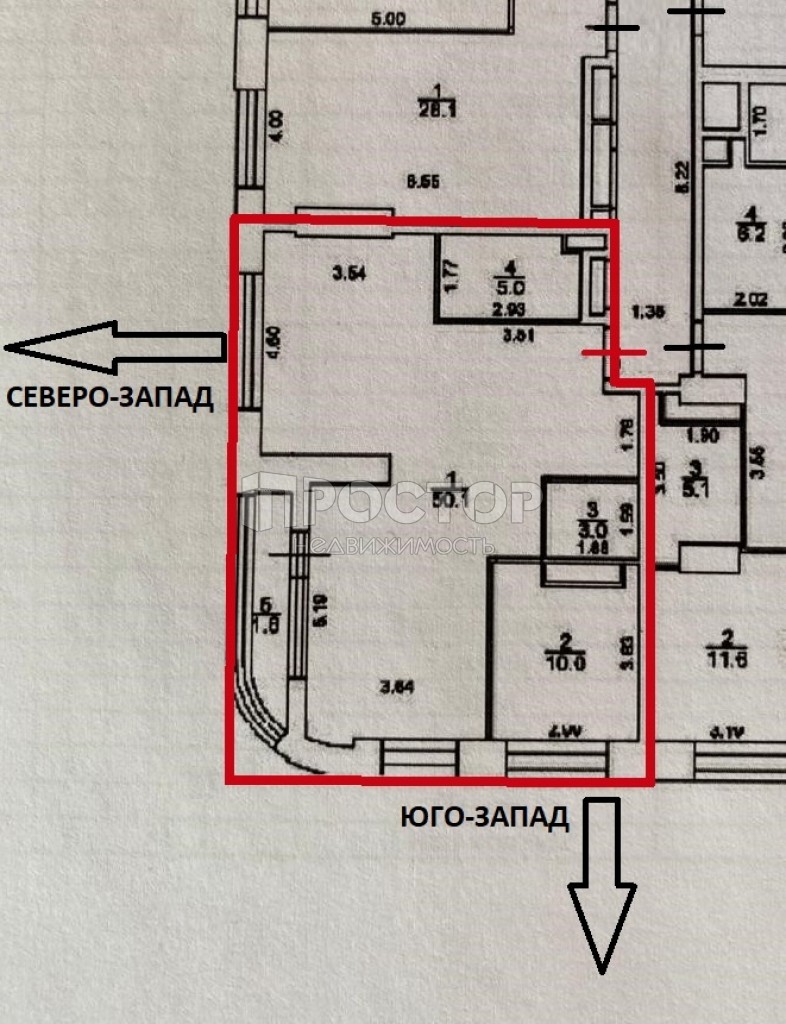 2-комнатная квартира, 69 м² - фото 26