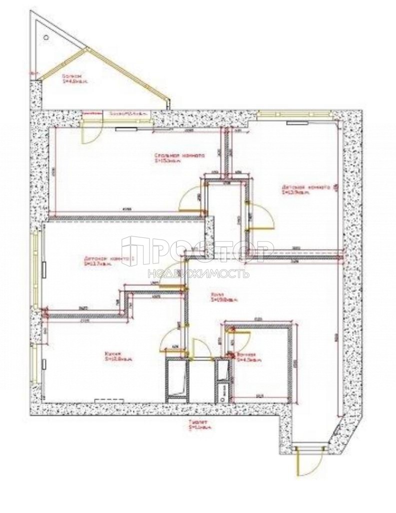 3-комнатная квартира, 83 м² - фото 13