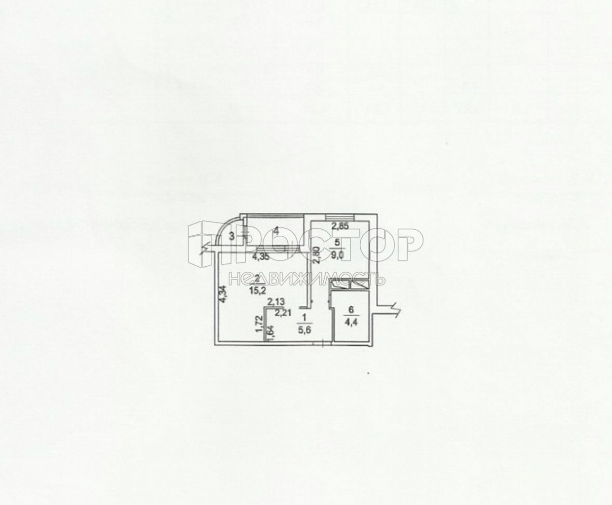 1-комнатная квартира, 36.5 м² - фото 14