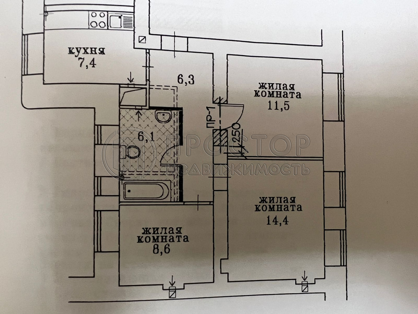 3-комнатная квартира, 55 м² - фото 10
