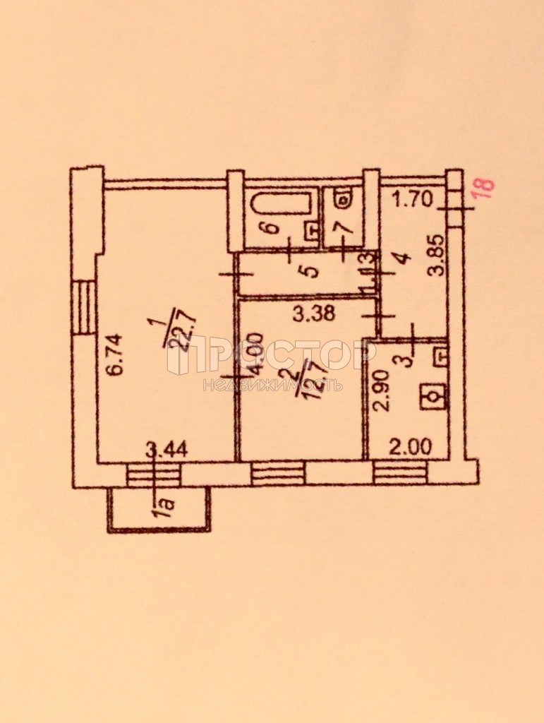 2-комнатная квартира, 55.1 м² - фото 5