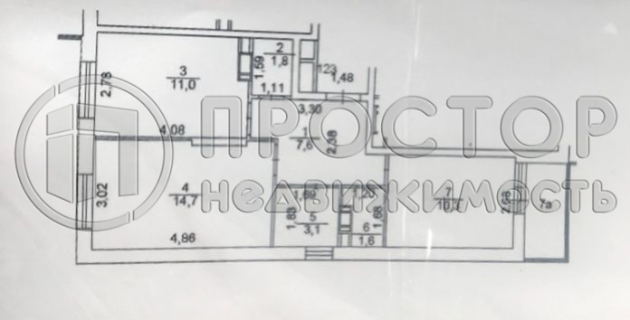 2-комнатная квартира, 51.8 м² - фото 3