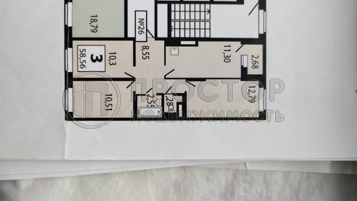 3-комнатная квартира, 59 м² - фото 18
