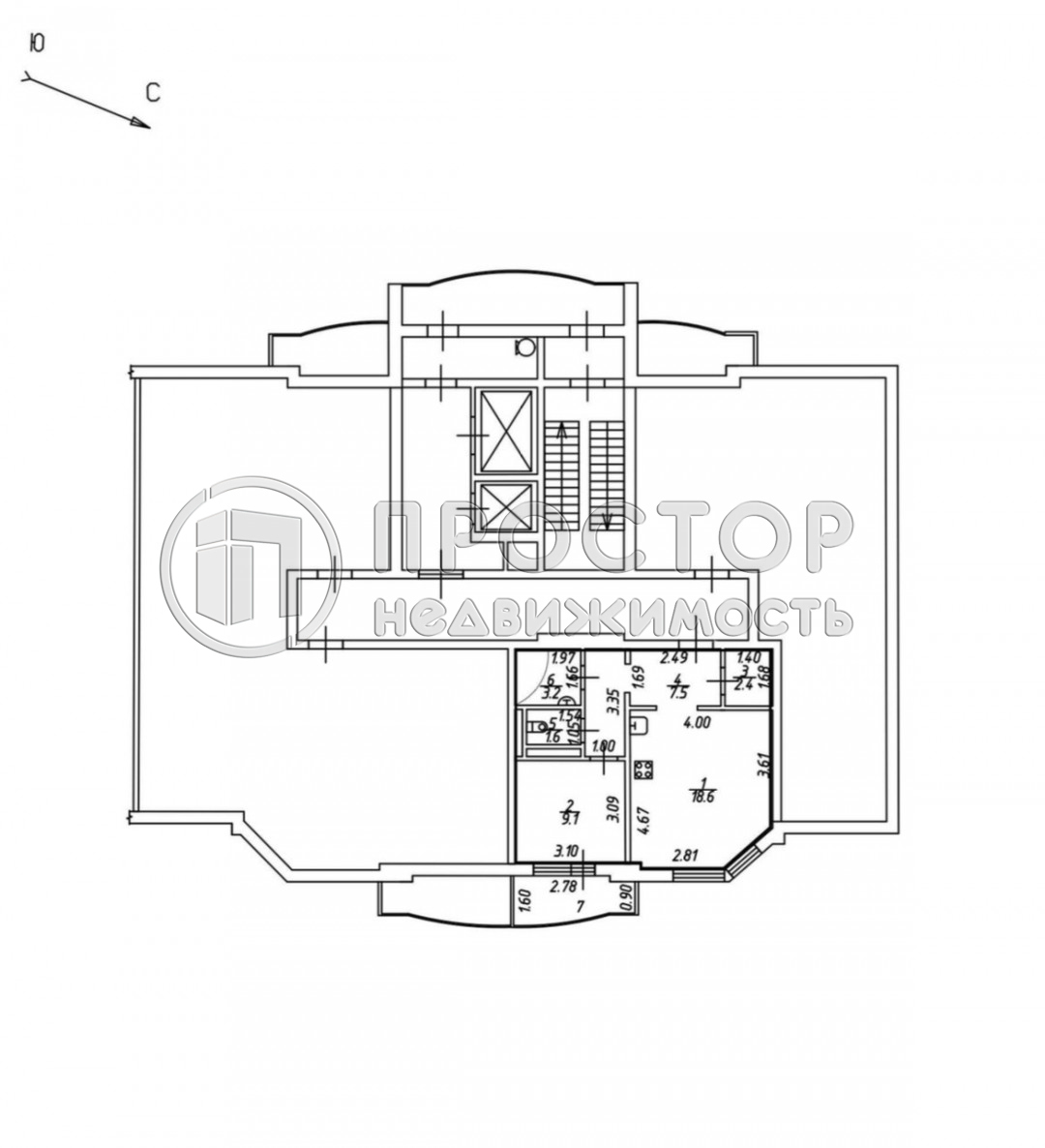 1-комнатная квартира, 42.5 м² - фото 26