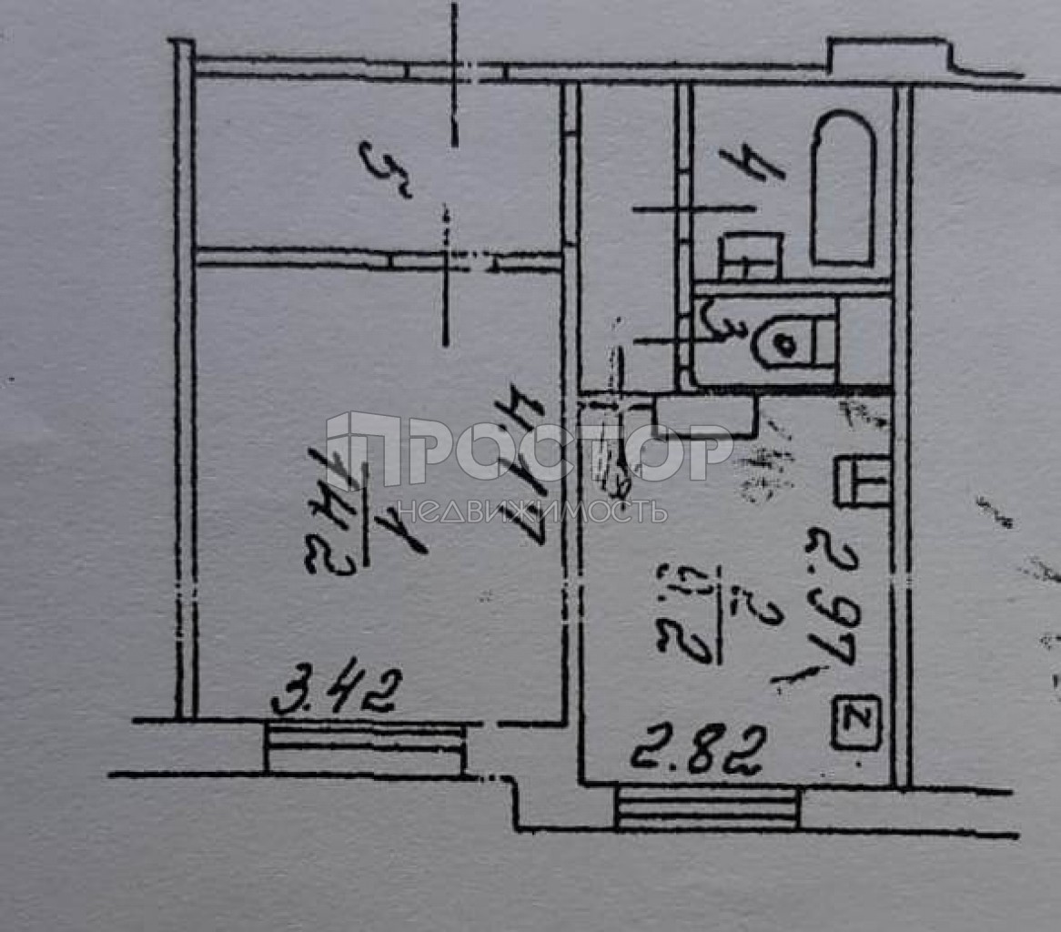 1-комнатная квартира, 36 м² - фото 24