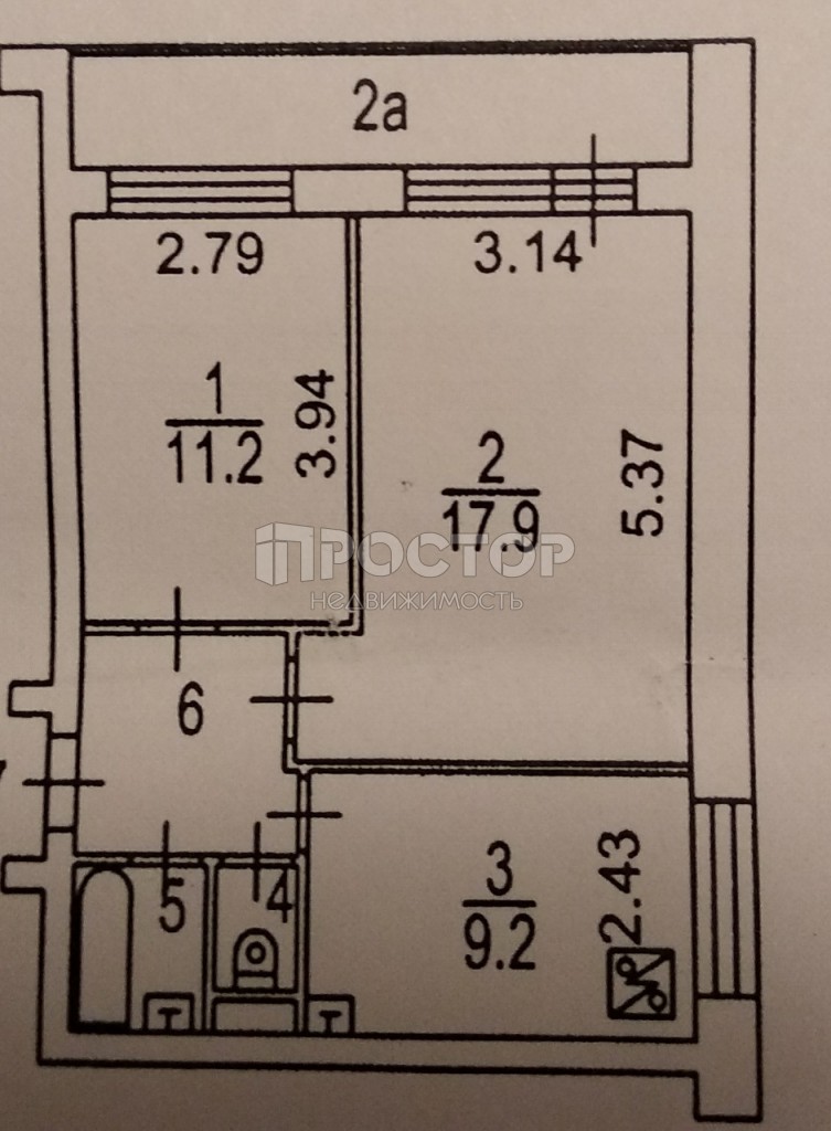 2-комнатная квартира, 49.5 м² - фото 24