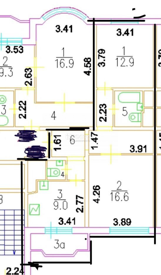 2-комнатная квартира, 55.6 м² - фото 15