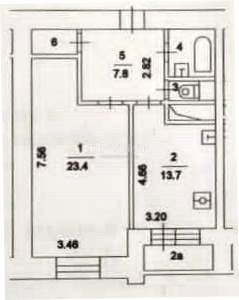 1-комнатная квартира, 50.3 м² - фото 11
