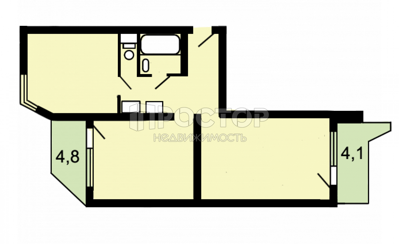 2-комнатная квартира, 60.3 м² - фото 15