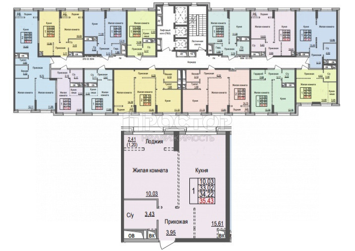 1-комнатная квартира, 35.5 м² - фото 11
