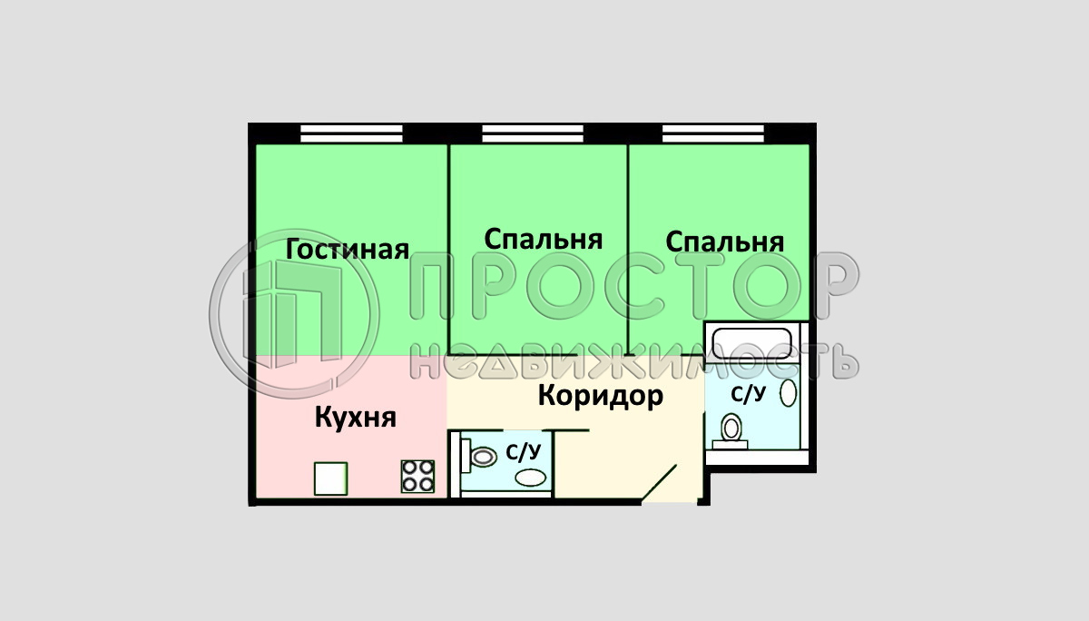 2-комнатная квартира, 60 м² - фото 16