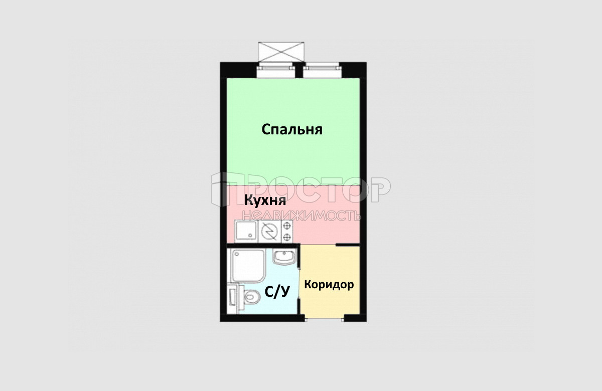 Студия, 24 м² - фото 17